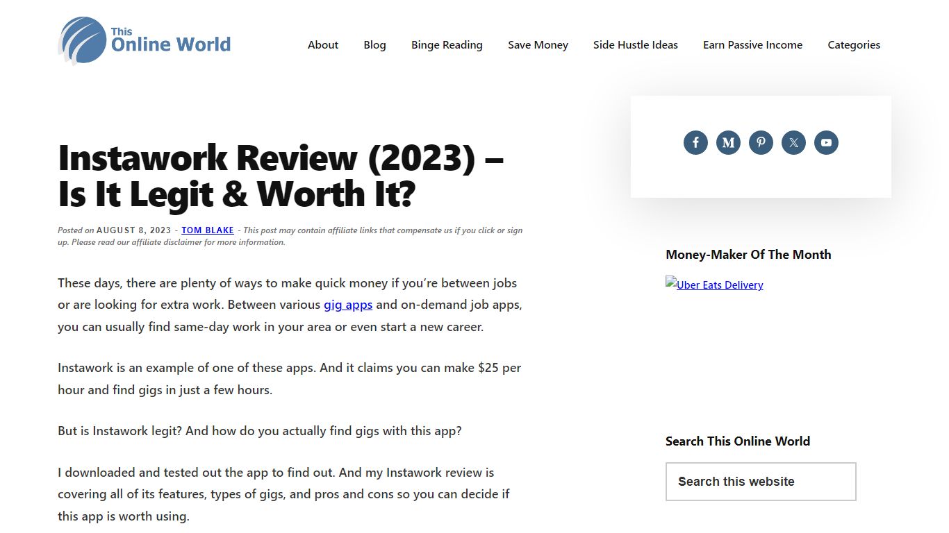 Is Instawork Legit Or A Scam? (My Honest Review!) - This Online World